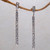 Sterling silver dangle earrings, 'Dragon Stave' - Balinese Sterling Silver Dragon Scale Dangle Earrings thumbail