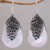 Blue topaz dangle earrings, 'Eden Crest' - Balinese Blue Topaz and Sterling Silver Dangle Earrings thumbail