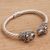 Blue topaz cuff bracelet, 'Wandering Eyes' - Handmade Blue Topaz 925 Sterling Silver Cuff Bracelet thumbail