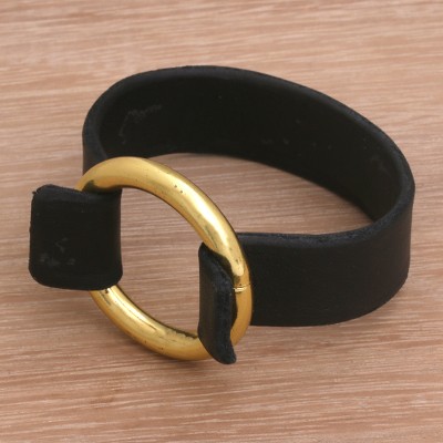 Leather wristband bracelet, Tribal Soul