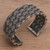 Sterling silver braided cuff, 'Kesatuan' - Hand Crafted Sterling Silver Braided Cuff from Bali (image 2c) thumbail