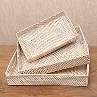 Ate grass and bamboo trays,