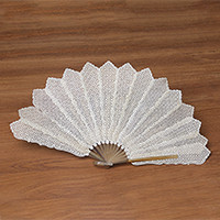 Leather and horn fan,