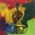 'Yoga in Silence' - Signed Painting of a Nude Woman Performing Yoga from Java thumbail