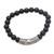 Onyx beaded stretch bracelet, 'Stone Bouquet in Black' - Onyx and Silver Beaded Stretch Bracelet (image 2a) thumbail