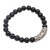 Onyx beaded stretch bracelet, 'Stone Bouquet in Black' - Onyx and Silver Beaded Stretch Bracelet (image 2d) thumbail