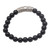 Onyx beaded stretch bracelet, 'Stone Bouquet in Black' - Onyx and Silver Beaded Stretch Bracelet (image 2e) thumbail