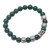 Agate beaded stretch bracelet, 'Verdant Flourish' - Hand Crafted Green Agate Beaded Stretch Bracelet from Bali (image 2d) thumbail