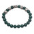 Agate beaded stretch bracelet, 'Verdant Flourish' - Hand Crafted Green Agate Beaded Stretch Bracelet from Bali (image 2e) thumbail