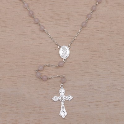 Rose quartz rosary, Blessed Mary