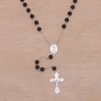 Lava stone rosary, Blessed Mary