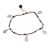 Tiger's eye braided cord charm bracelet, 'Honey Brown Foliage' - Handmade 925 Sterling Silver Tigers Eye Brown Cord Bracelet (image 2a) thumbail