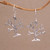 Sterling silver dangle earrings, 'Dainty Bark' - Tree-Shaped Sterling Silver Dangle Earrings from Bali thumbail