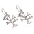 Sterling silver dangle earrings, 'Dainty Bark' - Tree-Shaped Sterling Silver Dangle Earrings from Bali (image 2c) thumbail