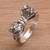 Sterling silver cocktail ring, 'Templar Ribbon' - Artisan Crafted 925 Sterling Silver Ribbon Cocktail Ring (image 2c) thumbail
