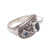 Blue topaz cocktail ring, 'Strength of the Sky' - Handmade 925 Sterling Silver Blue Topaz Trio Cocktail Ring (image 2d) thumbail