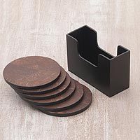 Coconut shell coasters,