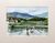 'Rice Field and Mountains' - Watercolor Landscape Painting of a Rice Field from Indonesia thumbail