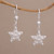 Sterling silver filigree dangle earrings, 'Enchanting Star' - Javanese Filigree Sterling Silver Star Dangle Earrings thumbail