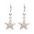 Sterling silver filigree dangle earrings, 'Enchanting Star' - Javanese Filigree Sterling Silver Star Dangle Earrings (image 2a) thumbail