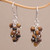 Tiger's eye cluster earrings, 'Natural Shores' - Tiger's Eye and Sterling Silver Cluster Earrings from Bali thumbail