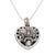 Sterling silver pendant necklace, 'Rangda's Heart' - 925 Sterling Silver Guardian Rangda Heart Pendant Necklace (image 2a) thumbail