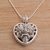 Sterling silver pendant necklace, 'Rangda's Heart' - 925 Sterling Silver Guardian Rangda Heart Pendant Necklace (image 2b) thumbail