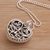 Sterling silver pendant necklace, 'Rangda's Heart' - 925 Sterling Silver Guardian Rangda Heart Pendant Necklace (image 2e) thumbail