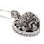 Sterling silver pendant necklace, 'Rangda's Heart' - 925 Sterling Silver Guardian Rangda Heart Pendant Necklace (image 2f) thumbail