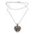 Sterling silver pendant necklace, 'Rangda's Heart' - 925 Sterling Silver Guardian Rangda Heart Pendant Necklace (image 2g) thumbail