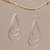 Sterling silver dangle earrings, 'Dangling Waves' - Sterling Silver Triple Dewdrop Dangle Earrings from Bali thumbail