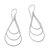Sterling silver dangle earrings, 'Dangling Waves' - Sterling Silver Triple Dewdrop Dangle Earrings from Bali (image 2a) thumbail