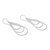 Sterling silver dangle earrings, 'Dangling Waves' - Sterling Silver Triple Dewdrop Dangle Earrings from Bali (image 2c) thumbail