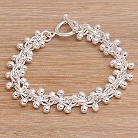 Sterling silver link bracelet,