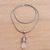 Quartz pendant necklace, 'Shard of Love' - Natural Quartz and Silver Pendant Necklace from Bali (image 2b) thumbail