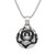 Sterling silver pendant necklace, 'My Rosette' - Sterling Silver Rose Pendant Necklace from Bali (image 2a) thumbail