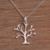 Sterling silver pendant necklace, 'Dainty Bark' - Sterling Silver Tree Pendant Necklace from Indonesia (image 2b) thumbail