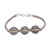Gold accented sterling silver link bracelet, 'Line of Fate' - Gold Accented Sterling Silver Link Bracelet from Bali (image 2a) thumbail
