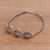 Gold accented sterling silver link bracelet, 'Line of Fate' - Gold Accented Sterling Silver Link Bracelet from Bali (image 2b) thumbail