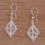 Sterling silver filigree dangle earrings, 'Ethereal Kite' - Filigree Sterling Silver Dangle Earrings Handmade in Java thumbail