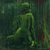 'You Are My Life' - Signed Artistic Nude Painting in Green from Java thumbail