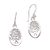 Sterling silver dangle earrings, 'Growing Reflection' - Sterling Silver Reflective Growing Tree Oval Dangle Earrings (image 2a) thumbail