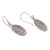 Sterling silver dangle earrings, 'Growing Reflection' - Sterling Silver Reflective Growing Tree Oval Dangle Earrings (image 2c) thumbail