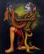 'Bancak Dance' - Signed Expressionist Painting of a Bancak Dancer from Java thumbail