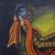 'Bancak Dance' - Signed Expressionist Painting of a Bancak Dancer from Java (image 2b) thumbail