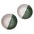 Ceramic bowls, 'Dual Leaves' (pair) - White and Green Ceramic Leaf Bowls from Indonesia (Pair) (image 2e) thumbail