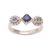 Iolite and blue topaz cocktail ring, 'Cool Trio' - Sterling Silver Blue Topaz and Iolite Faceted Cocktail Ring (image 2e) thumbail