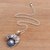 Cultured pearl pendant necklace, 'Panther Power in Blue' - Cultured Pearl Panther Pendant Necklace in Blue from Bali (image 2c) thumbail