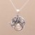 Cultured pearl pendant necklace, 'Panther Power' - Cultured Pearl Panther Pendant Necklace from Bali thumbail