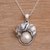 Cultured pearl pendant necklace, 'Panther Power' - Cultured Pearl Panther Pendant Necklace from Bali (image 2b) thumbail